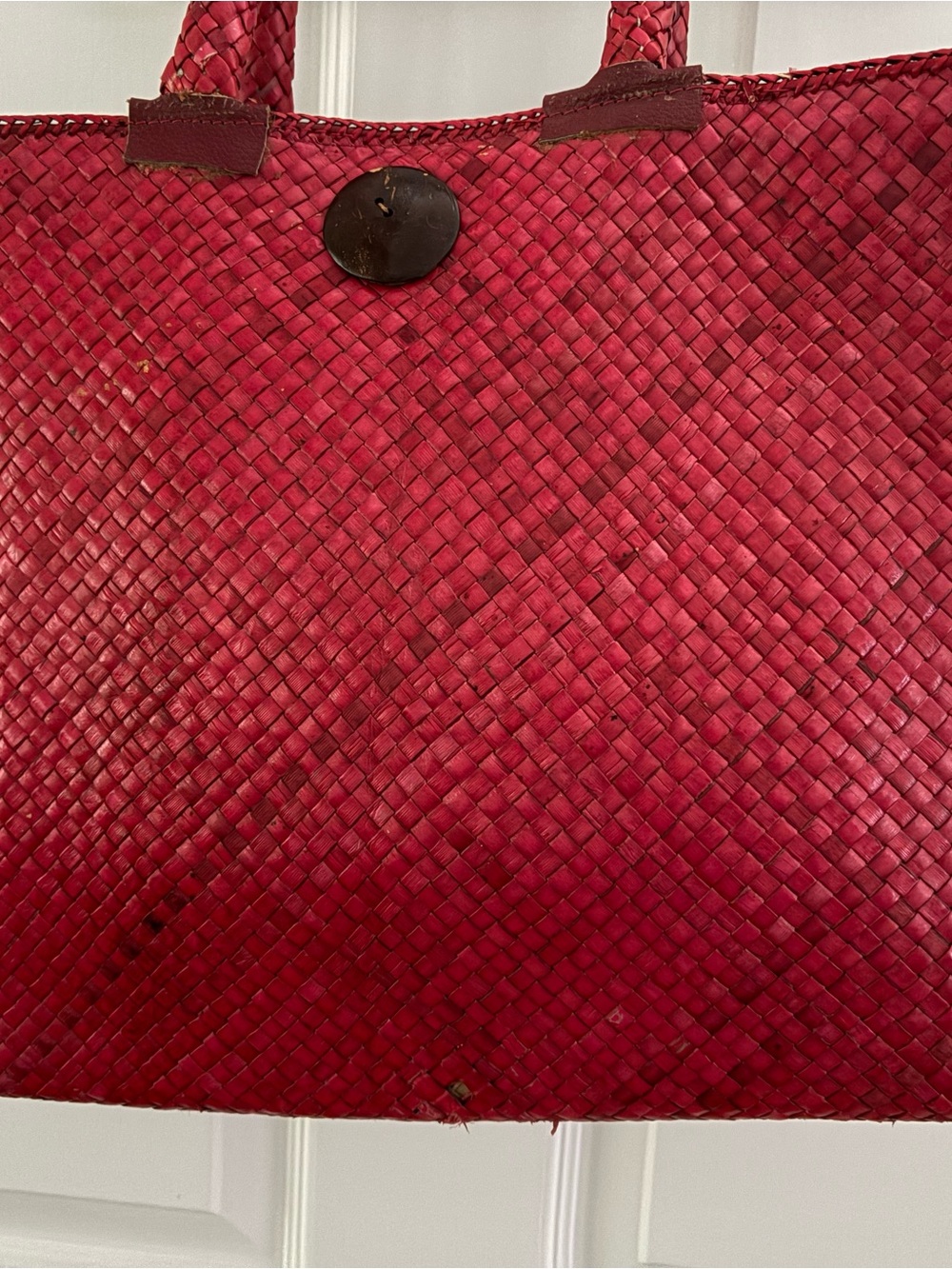 Woven Red Tote Bag - Stylish Everyday Carry